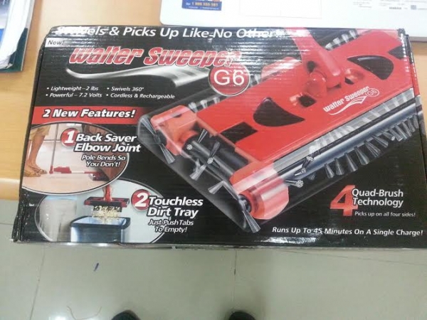 Sản phẩm chổi hút bụi walter sweeper G6 mà anh Hào nhận được khi đặt mua chổi hút bụi Swivel Sweeper 481.