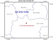 Sáng nay đã xảy ra động đất tại Quảng Nam