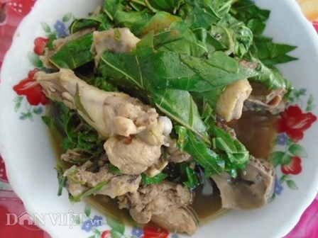 Mãi nhớ món thịt gà che xào lá cách quê nhà