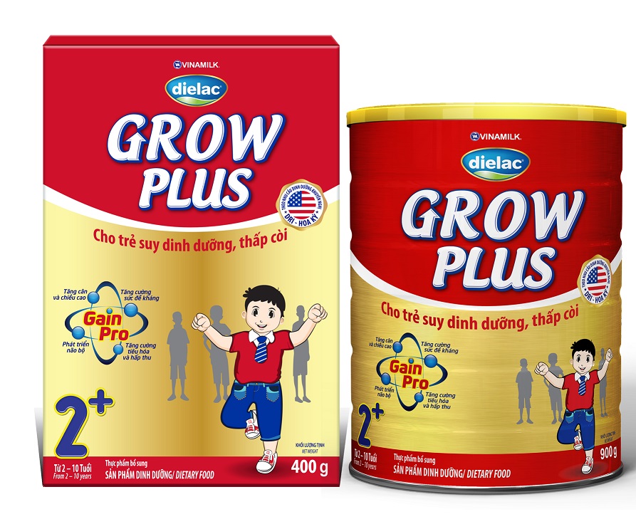 Dielac Grow Plus với 4 lợi ích nổi trội “đặc chế” cho trẻ suy dinh dưỡng thấp còi, giúp trẻ bắt kịp đà tăng trưởng