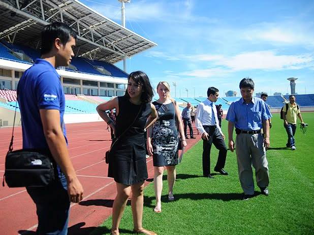 Đại diện Man City hài lòng với cơ sở vật chất sân Mỹ Đình