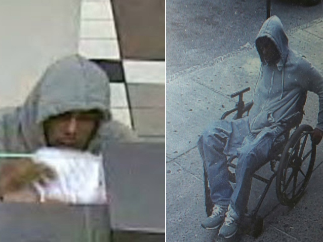 Ngồi xe lăn cướp ngân hàng