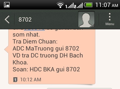 Thí sinh mất tiền oan vì tổng đài 8702