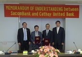 Sacombank nhận khoản vay 50 triệu USD từ Cathay United Bank