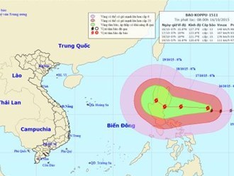 Siêu bão giật cấp 16 xuất hiện ngoài biển Đông