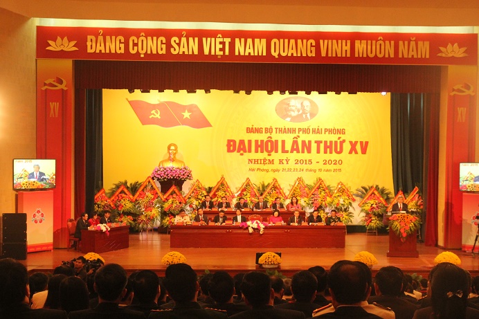 Quang cảnh Đại hội Đảng bộ thành phố Hải Phòng