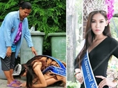 Hoa hậu Thái Lan quỳ gối trước người mẹ nhặt rác