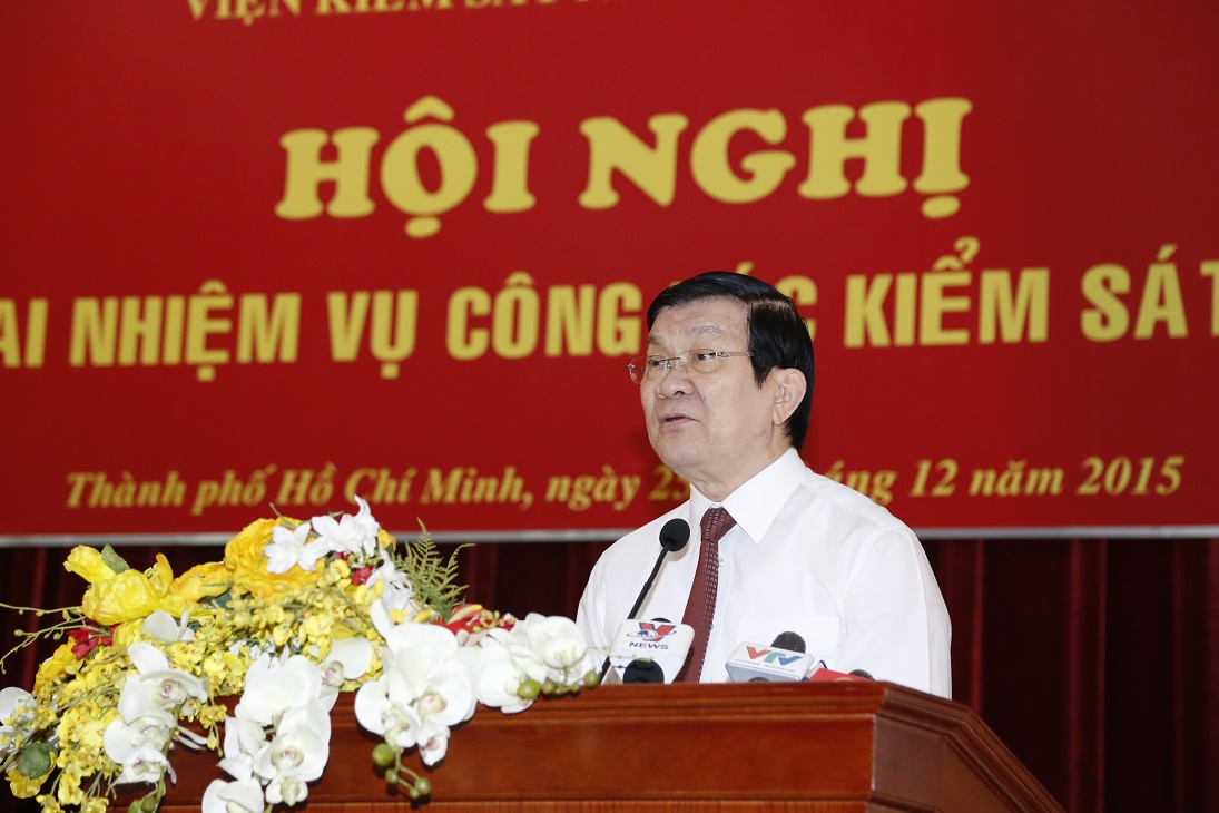 Chủ tịch nước Trương Tấn Sang phát biểu chỉ đạo Hội nghị