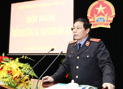 Phó Viện trưởng thường trực VKSNDTC Nguyễn Hải Phong phát biểu chỉ đạo