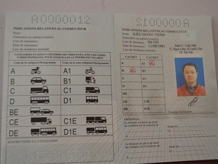 Hà Nội cấp bằng lái xe quốc tế từ ngày 1-3