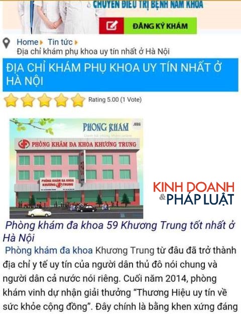 Phòng khám trưng ra những tấm biển quảng cáo khẳng định mình “tốt nhất”, “uy tín” nhất ở Hà Nội