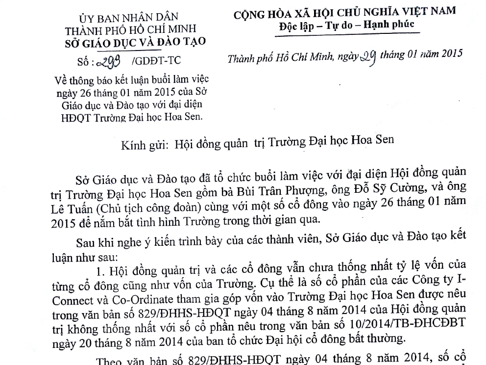 Thành phố Hồ Chí Minh Đại học Hoa Sen bị xử thua kiện