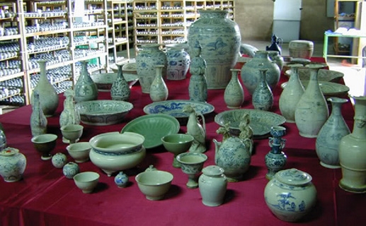 Hiện vật khảo cổ tàu đắm Cù Lao Chàm. (ảnh tư liệu).