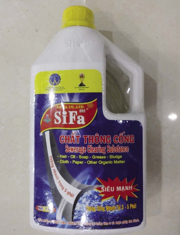 Chất thông cống chứa axít phản ứng hóa học phát nổ