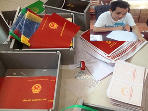 Phôi giấy tờ giả được mua từ Trung Quốc