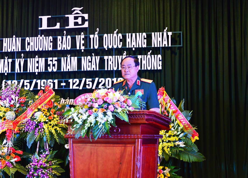  Thứ trưởng Bộ Quốc phòng Trần Đơn phát biểu tại buổi Lễ