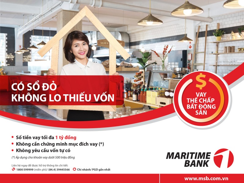 Vay tiêu dùng siêu linh hoạt tại Maritime Bank