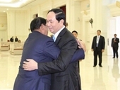 Chủ tịch nước Trần Đại Quang hội kiến với Thủ tướng Campuchia Hun Sen