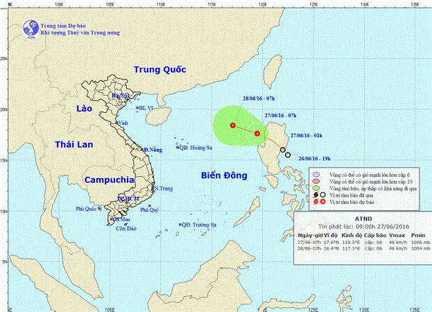 Áp thấp nhiệt đới đã vượt qua đảo Luzon của Philippines