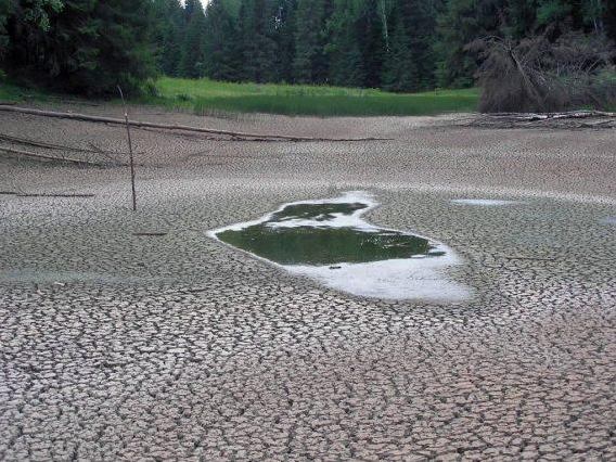 Cả hồ cạn sạch nước chỉ sau một đêm