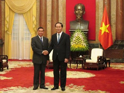 Chủ tịch nước tiếp Bộ trưởng, Chủ nhiệm Văn phòng Chủ tịch nước Lào