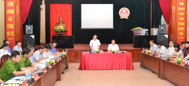 Đồng chí Lê Minh Trí, Ủy viên Trung ương Đảng, Viện trưởng VKSND tối cao phát biểu tại Hội nghị 