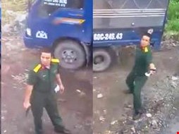 Điều tra clip quân nhân rút súng phát tán trên mạng