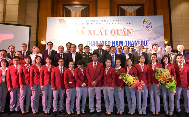 Buổi lễ có sự tham dự của nhiều quan chức cấp cao của ngành cùng với đại diện nhà tài trợ Herbalife và các VĐV tuyển Olympic Việt Nam