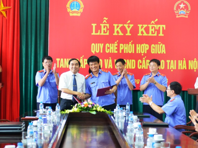 Ký kết Quy chế phối hợp giữa TAND cấp cao tại Hà Nội và VKSND cấp cao tại Hà Nội