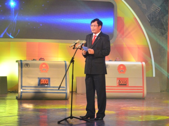 Phó Viện trưởng VKSNDTC Trần Công Phàn phát biểu khai mạc cuộc thi chung kết