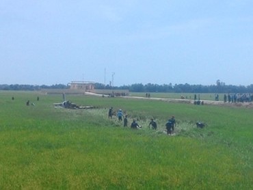 Máy bay quân sự rơi tại Phú Yên