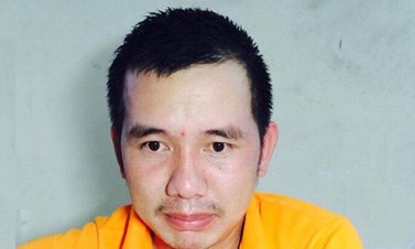  Nguyễn Văn Hải tại cơ quan điều tra. Ảnh: Cảnh sát cung cấp