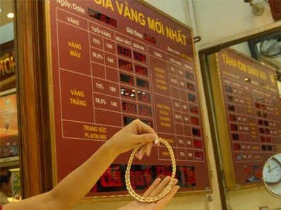 Giá vàng sụt giảm, tỷ giá trung tâm tăng vọt