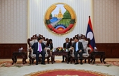 Phó Thủ tướng Trịnh Đình Dũng hội kiến lãnh đạo Lào