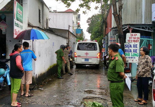  Hiện trường đang được cảnh sát phong tỏa. Ảnh: A.X