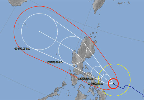 Xuất hiện bão gần biển Đông