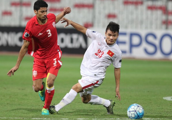 Trần Thành lần đầu được đá chính tại giải U19 châu Á 2016 và đánh dấu cột mốc ấy bằng pha làm bàn quyết định thắng lợi cho Việt Nam. Ảnh: AFC.