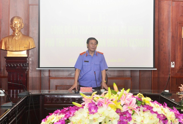  Phó Viện trưởng Thường trực VKSNDTC Nguyễn Hải Phong phát biểu tại buổi Lễ
