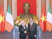 Chủ tịch nước Trần Đại Quang chiêu đãi chào mừng Tổng thống Ireland