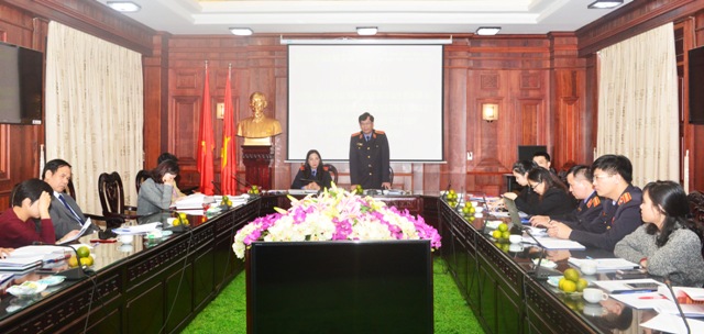 Đồng chí Trần Công Phàn, Phó Viện trưởng VKSNDTC phát biểu tại Hội thảo