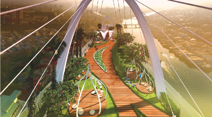 Vườn thiền trên không Sky Park rộng 5.000 m2 – Penthouse cho mọi cư dân tại Diamond Lotus Riverside 