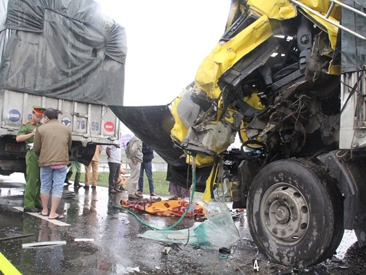 Tài xế chết thảm trong cabin vì đàn vịt qua đường