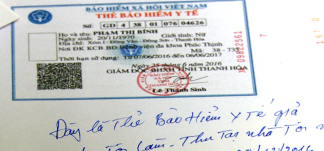 Bắt nhóm đối tượng làm giả thẻ Bảo hiểm y tế