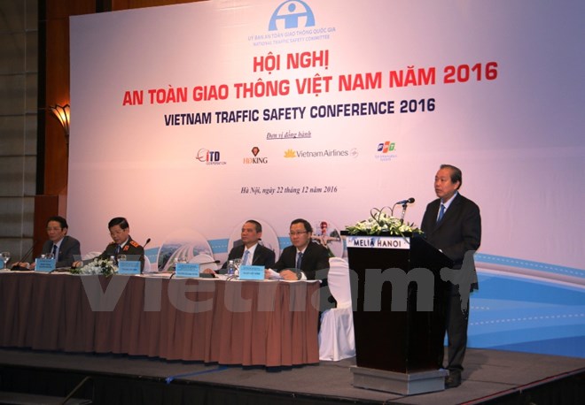 Phó Thủ tướng Chính phủ Trương Hòa Bình cho biết, tại Việt Nam, mỗi ngày có 24 người chết và 60 người thương tật suốt đời vì tai nạn giao thông. (Ảnh: Việt Hùng/Vietnam+)