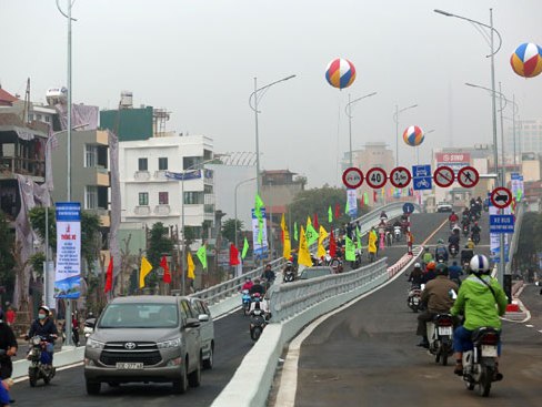 Hà Nội thông xe cầu vượt Ô Đông Mác - Nguyễn Khoái