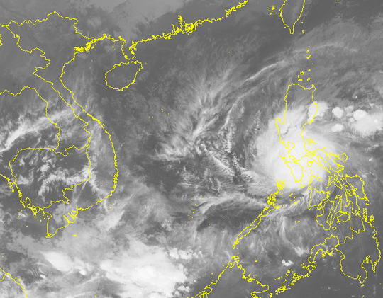  Hình ảnh mây vệ tinh của bão Nock-ten - Nguồn: Trumg tâm Dự báo khí tượng thủy văn trung ương