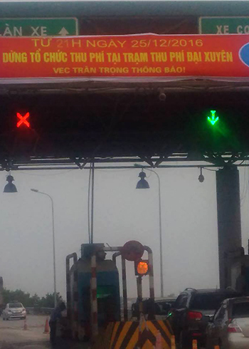 Dừng thu phí trạm Đại Xuyên trên cao tốc Pháp Vân