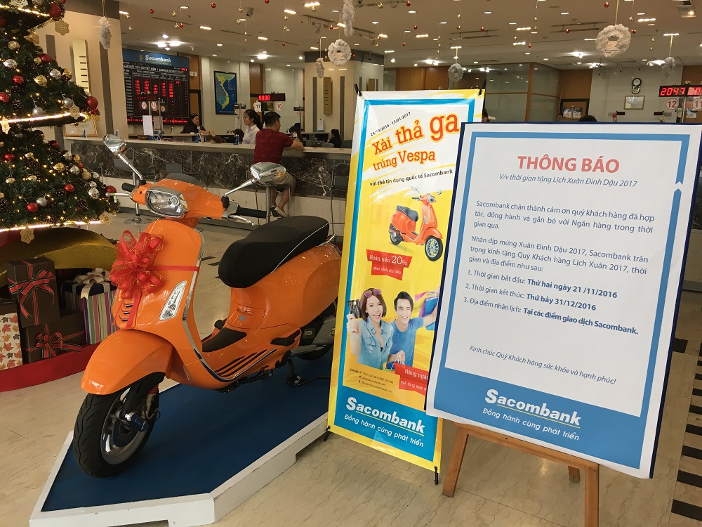 Sacombank tìm ra chủ nhân thứ 2 sở hữu chiếc xe Vespa Sprint