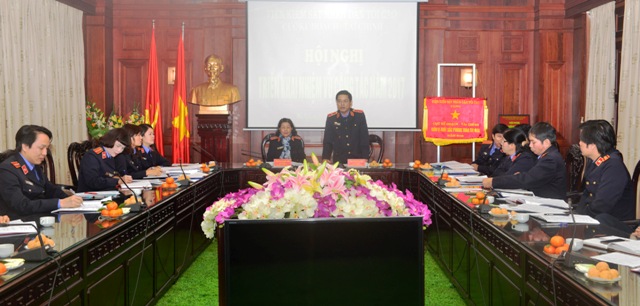 Cục trưởng Cục Kế hoạch - Tài chính Lương Văn Thành phát biểu tại Hội nghị