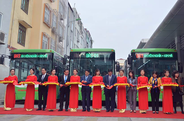  Hà Nội chính thức khai trương tuyến xe buýt nhanh BRT từ Kim Mã đi Yên Nghĩa